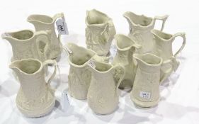 A quantity of Portmeirion parianware jugs (10)