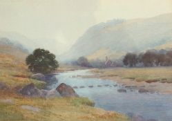 Watercolour drawing
Captain Drummond Fish
Near Dublin, rural river valley scene, signed, 24cm x