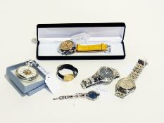 Limited edition penny watch, modern pocket watch and other watches (2 boxes)