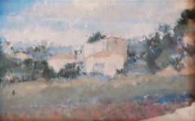 Oil painting
Ann Shrager (b.1948)
Farmhouse in South of France, initialled, labelled to reverse,