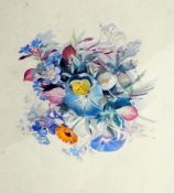 Watercolour drawing
Eileen A Soper (1905-1990) 
Still life, spray of flowers with butterfly, signed,