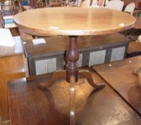 A Victorian mahogany snap-top tripod table, 76cm diameter