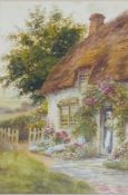 Watercolour drawing
Hamilton
Lady in doorway of cottage, 20cm x 14cm and
Pastel drawing
Signed