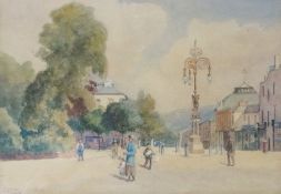 Watercolour drawing
F D How (1923)
Street scene, 31cm x 45cm