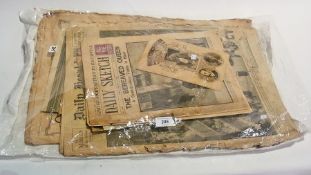 A quantity of commemorative newspapers to include Daily Herald: King George VI is Crowned, Daily