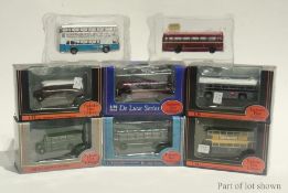 Gilbow diecast models of coaches, 40,boxed, together with three large Corgi coaches, four small