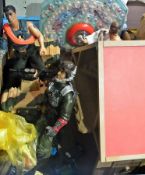 A quantity of toys to include Action Man figures, 80K quad bike and accessories, a quantity of