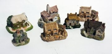 Seven various Lilliput Lane and other models of cottages and other buildings