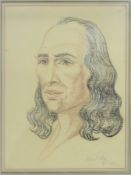 Pastel drawing
Portrait of a Spanish looking gentleman, signed indistinctly and dated 1982, 32cm x