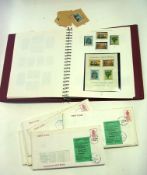 A quantity of commemorative stamps, etc. to include Isle of Man, Jersey, Guernsey Mint albums,