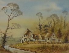 Pair of watercolour drawings
Andrew Findlay
Views of farmhouse in landscape, 13cm x 17cm and another