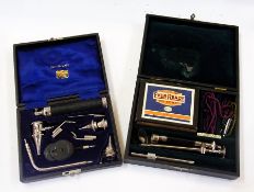 Quantity mid 20th century medical equipment, Millikin and Lawley ophthalmoscope, nasal irrigator,
