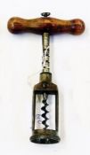 Wooden-handled corkscrew   Condition Report  Please contact the Auctioneer for details regarding