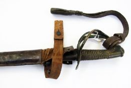 French 1822 pattern heavy cavalry sword with steel scabbard and canvas cover    Condition Report
