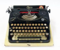 A cased "Bijou" typewriter