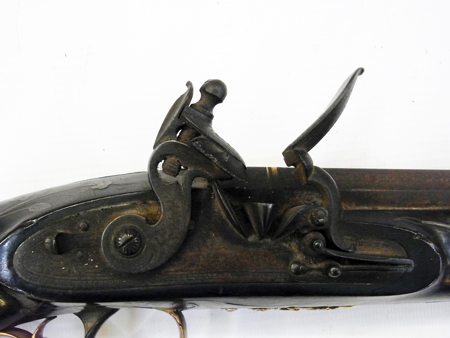 Late 18th century flintlock pistol, the barrel stamped "W.Parker" Maker to His Majesty, Holborn, - Image 6 of 9