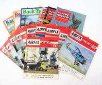 A collection of 1960's Airfix magazines, Flying Review magazine, Back Track, Scale Model and