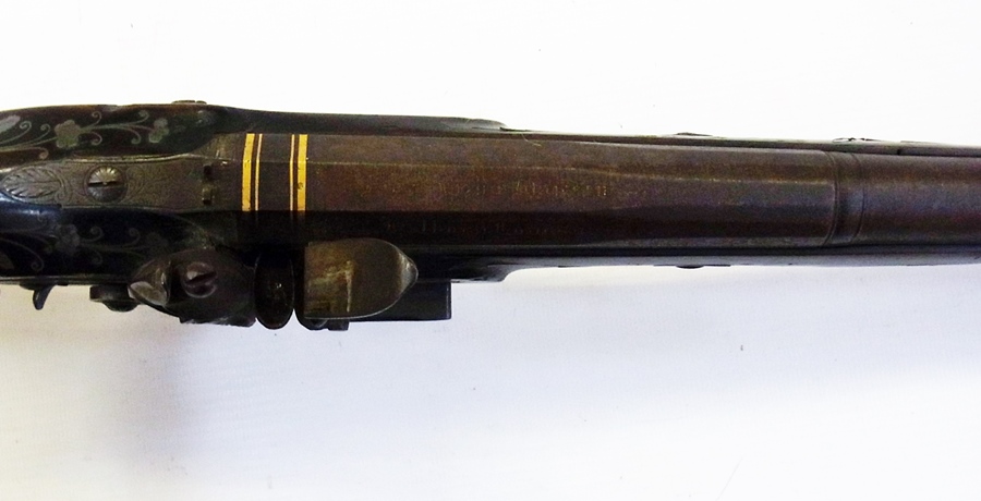 Late 18th century flintlock pistol, the barrel stamped "W.Parker" Maker to His Majesty, Holborn, - Image 8 of 9
