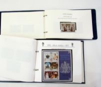 Silver Jubilee and 1972 silver wedding albums of mint stamps, sheets and presentation booklets (2)