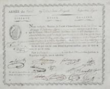 French Army certificate for acknowledgment of valour and two other French documents (3)    Condition