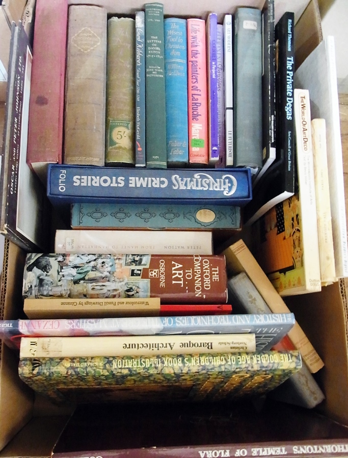 Quantity of books on Art and Art History and two Folio Society volumes (2 boxes)    Condition Report