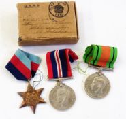 WWII defence and war medals and a 1939-45 star (1 box)    Condition Report  Please contact the