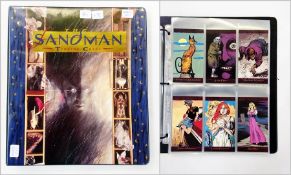 The "Sandman" trading cards in ring binder and two other ring binders of assorted collectors cards