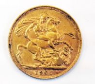 Sovereign dated 1907    Condition Report  Please contact the Auctioneer for details regarding