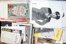 Old photographs, headed papers, shipping menus, engravings, cinema and theatre programmes, stamped