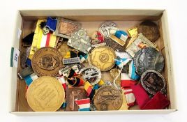 A collection of modern French and German medals (1 box)    Condition Report  Please contact the
