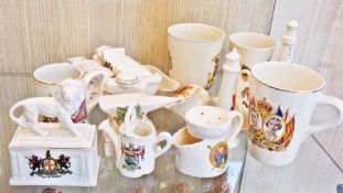 A quantity of crested china including WWI tank    Condition Report  Please contact the Auctioneer
