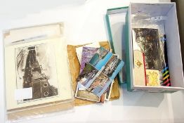 Sundry photographs and ephemera including South African railway playing cards, epaulette's etc