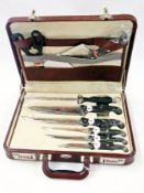 A set of Prima knives in fitted suitcase   Condition Report  Please contact the Auctioneer for