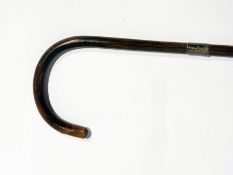 A Victorian lady's walking cane, with a silver mount