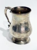 A Victorian silver baluster-shaped presentation mug, "The West Gloucester Farmer's Club, 1st Prize