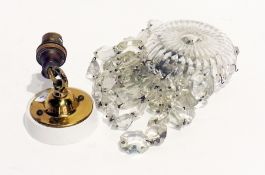 A cut lead crystal pendant light fitting
