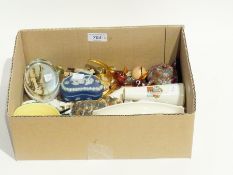 A quantity of various decorative china and glass ornaments (1 box)