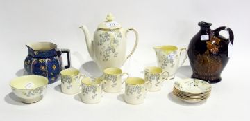 Royal Doulton "Carnival" pattern porcelain part coffee service comprising:- five coffee cans, six