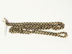 A 9ct gold chain link necklace with oval links