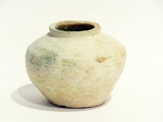 Han dynasty earthenware vase, 10cm high