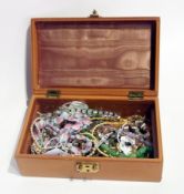 A quantity of beaded necklaces, in tray box