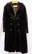 A J.W.K.De Ruiter of Amsterdam long dark vintage fur coat