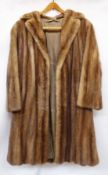 A Rackhams of Birmingham long vintage fur coat