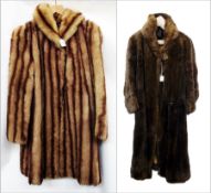 A vintage fur coat and two faux-fur coats (3)