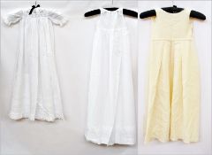 Child's christening gown, others and an apron (5)