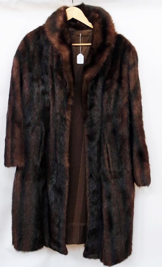 Lady's brown mink fur coat