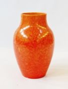 Pilkingtons Royal Lancastrian studio pottery vase by Ernest T. Radford, ovoid with mottled orange