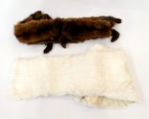 White fur stole, possibly fox and one other