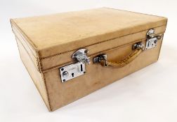 A lady's cream  hide travelling case