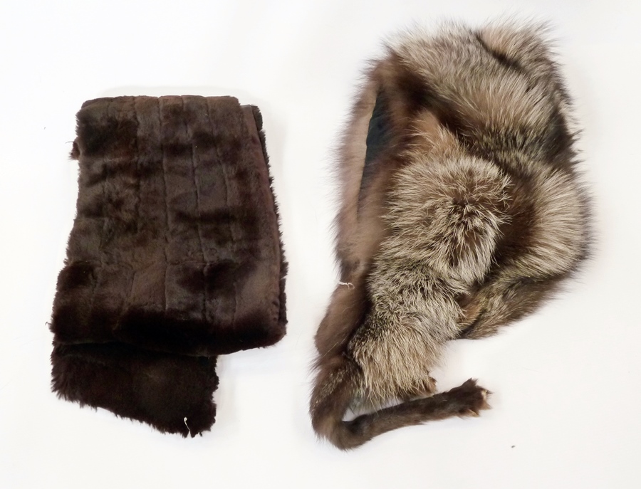 A fox shoulder cape and a squirrel stole (2)